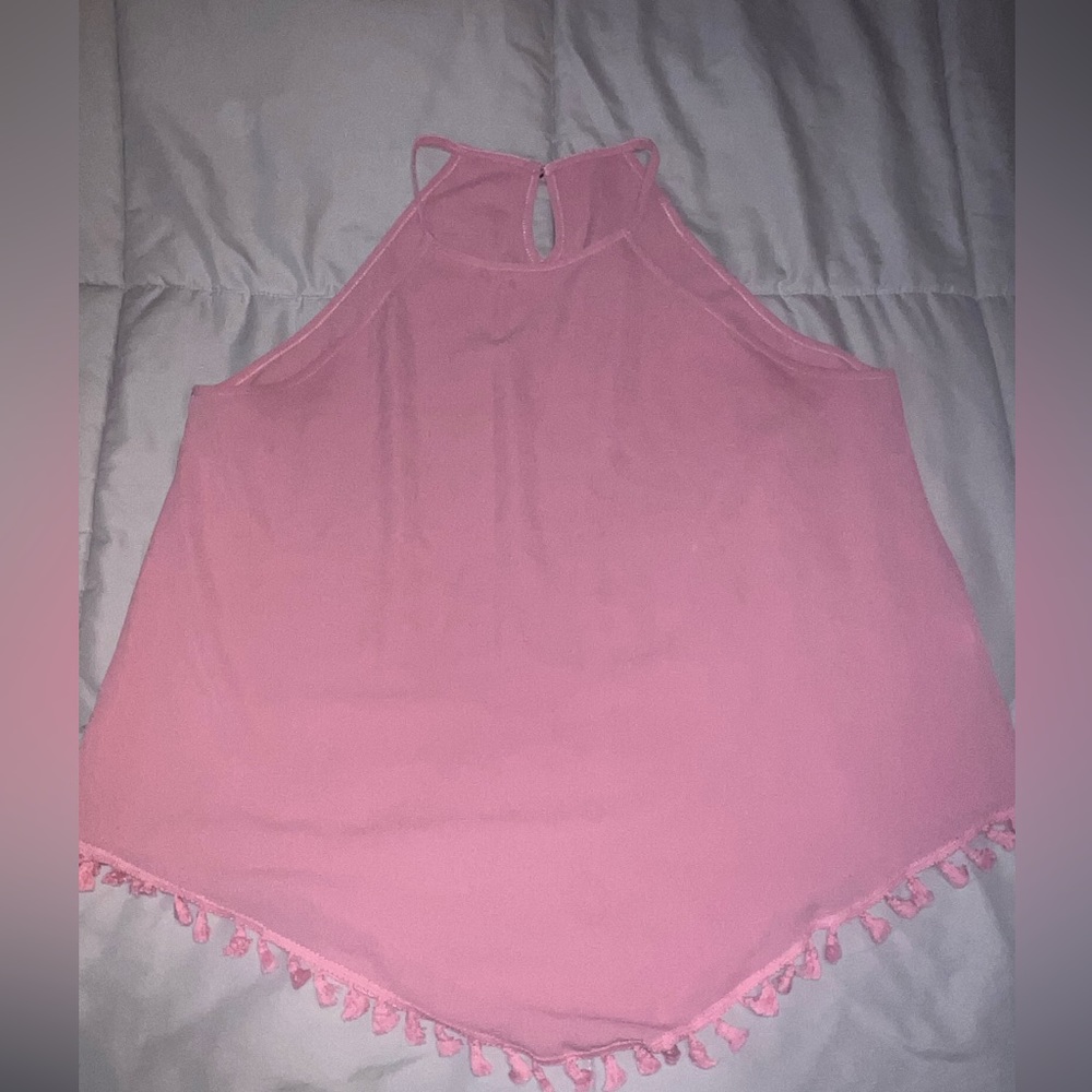 Pink halter top